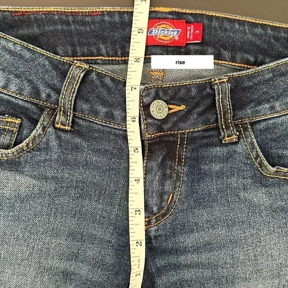 Dickies‎ Capris Juniors 3 Blue Denim Low Rise Summer Festival Retro